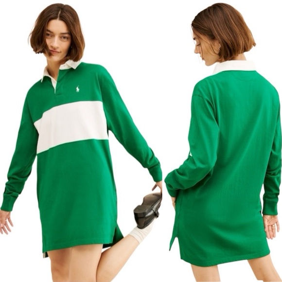 POLO RALPH LAUREN Long Sleeve Rugby Dress - Picture 1 of 13